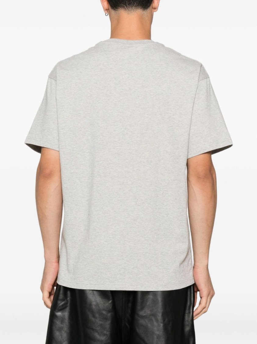 Givenchy Grey T-shirt With Subtle Logo Patch In Gray