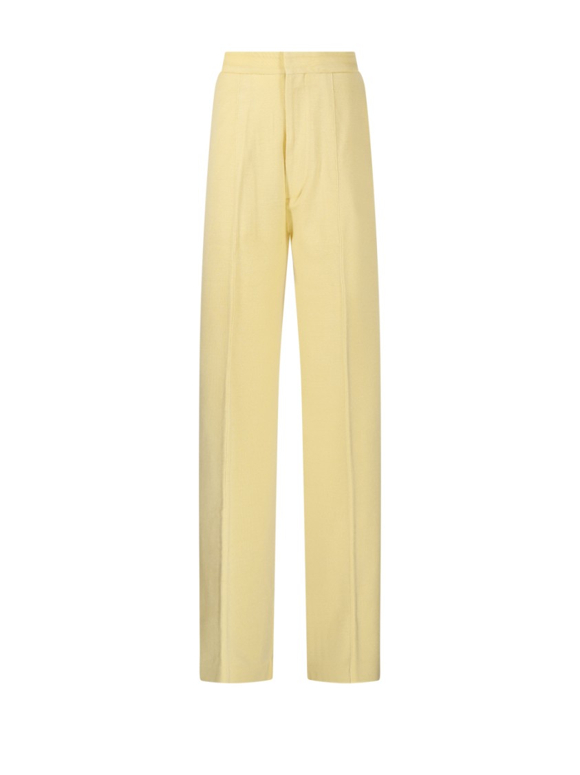 Forte Forte Tailored Stitched Milan Pant In Yellow