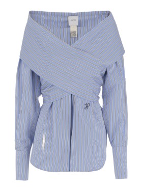 ジャケット Patou Recycled Nylon Crossover Blouse Patou Crossbanded Blouse In Recycled Nylon | THE LIST