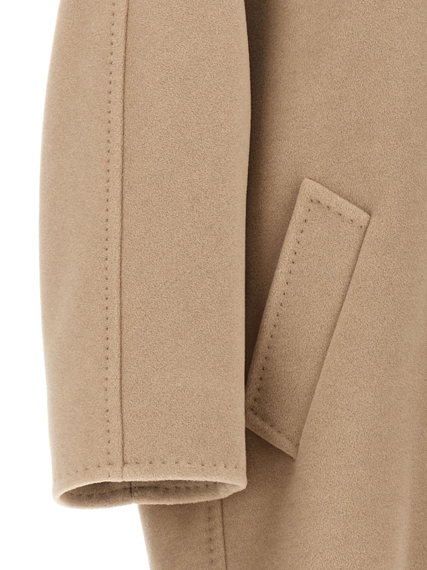 Max Mara Maxmara Rebus Wool Coat Camel In Brown