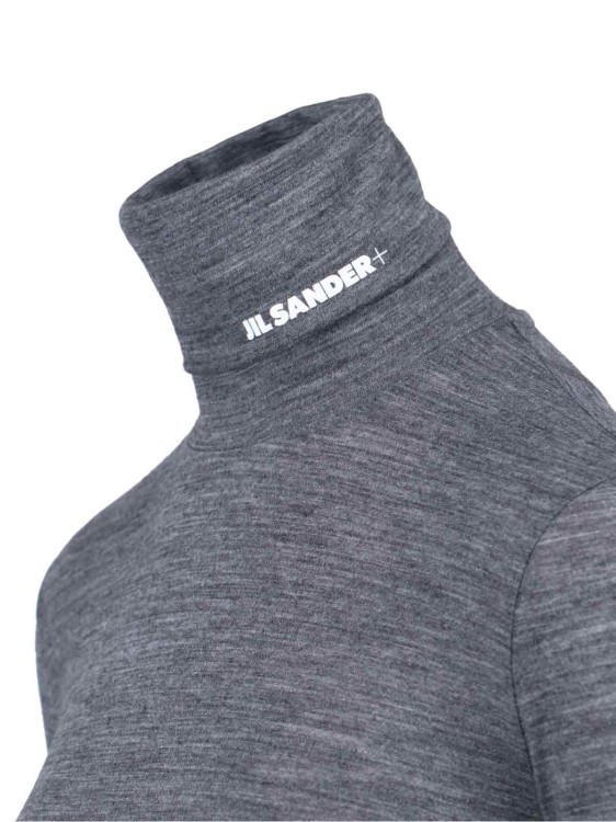 Jil Sander Logo Turtleneck Sweater – Grey | THE LIST