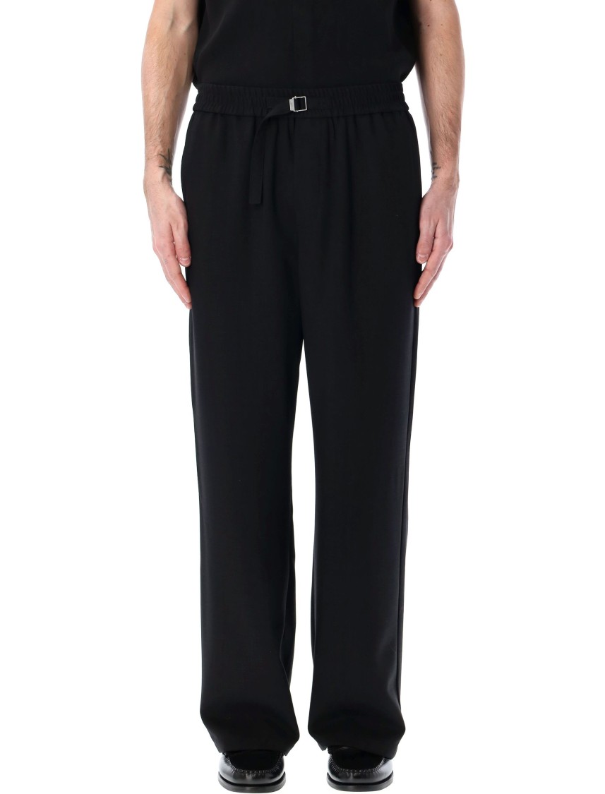 Shop Ami Alexandre Mattiussi Ami Straight Fit Elasticated Trousers