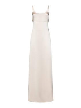 オールインワン・サロペット Max Mara Open Back Satin Dress With Bow Detail Opera one-shoulder silk satin gown in brown - Max Mara