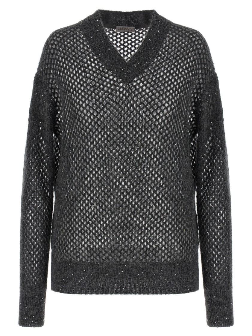 【関税＆送料込み】Brunello Cucinelli 'Rustic Dazzling Net' Brunello Cucinelli Rustic Dazzling Net' Sweater | THE LIST