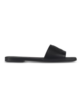Courrèges Black Stretch Polyester Blend Scusa Wave Slippers