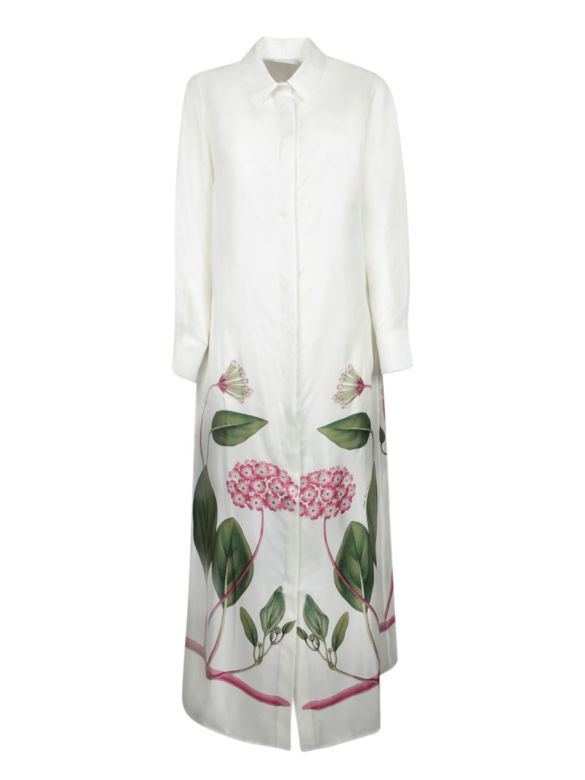 Shop Pierre-louis Mascia Refined White Maxi Dress