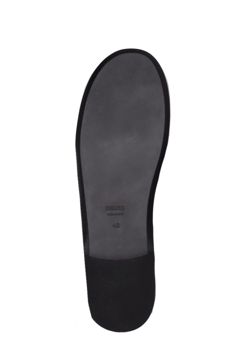 Shop Khaite Black Marcy Flats Ballet Shoes
