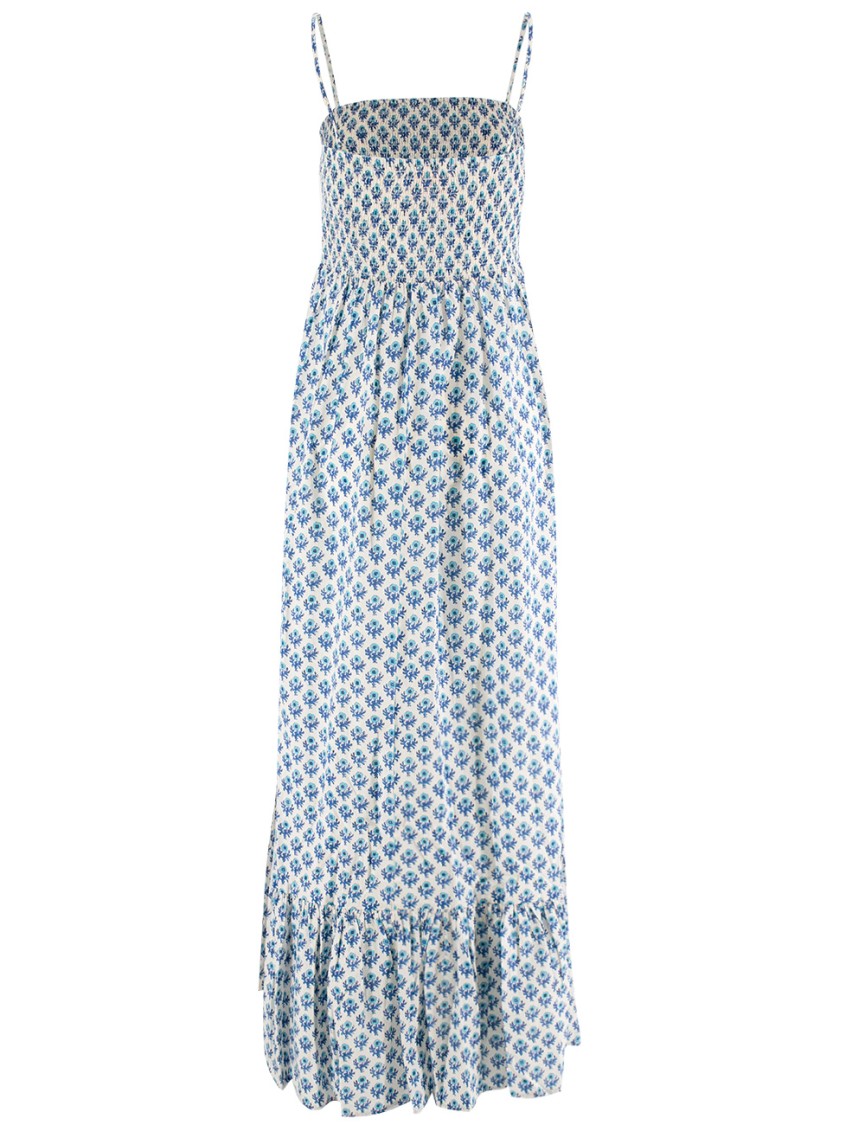 MC2 SAINT BARTH MC2 SAINT BARTH MAXI DRESS WITH DELICATE ELASTIC EMBROIDERY