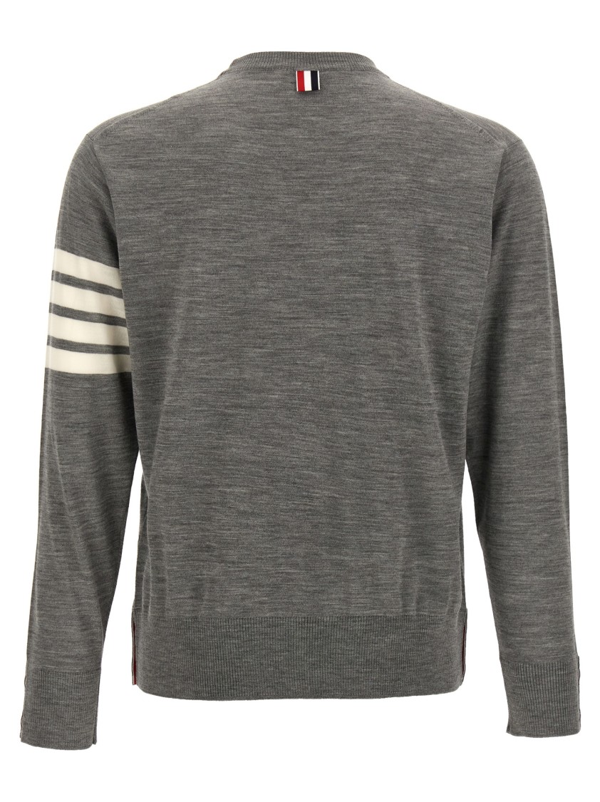 Thom Browne 4 Bar Sweaters And Cardigans In Gray