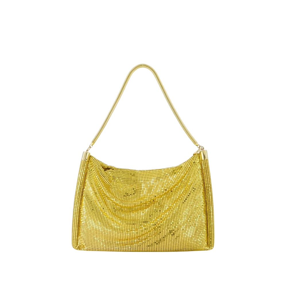Rabanne Pixel Tube Small Hobo Bag - Aluminium - Gold