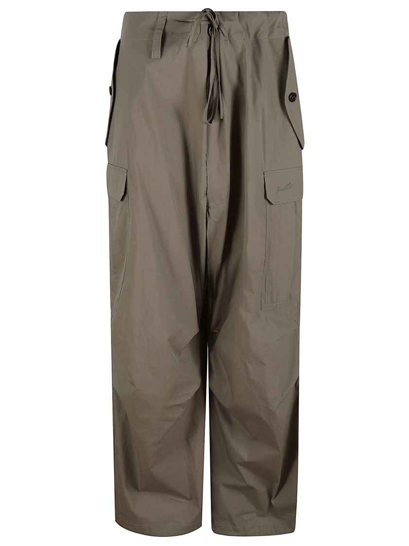 P.a.r.o.s.h . Cargo-style Pants With Relaxed Fit And Drawstring Waist In Gray