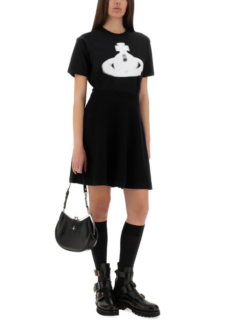 Shop Vivienne Westwood "halftone Orb" T-shirt In Black