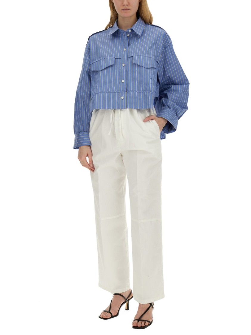 Victoria Beckham Wide Leg Pants In White