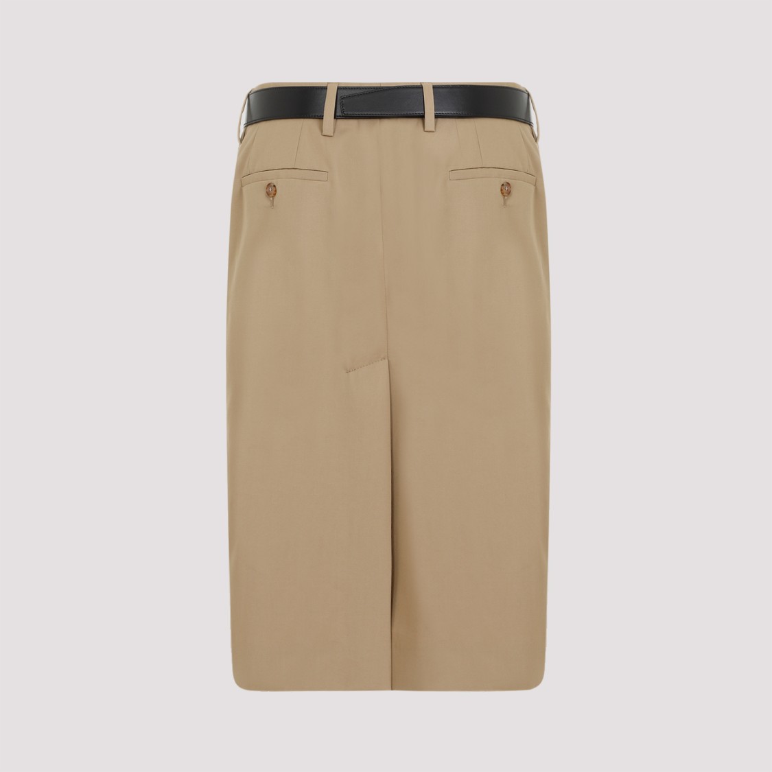 Prada Brown Rope Cotton Skirt In Neutrals