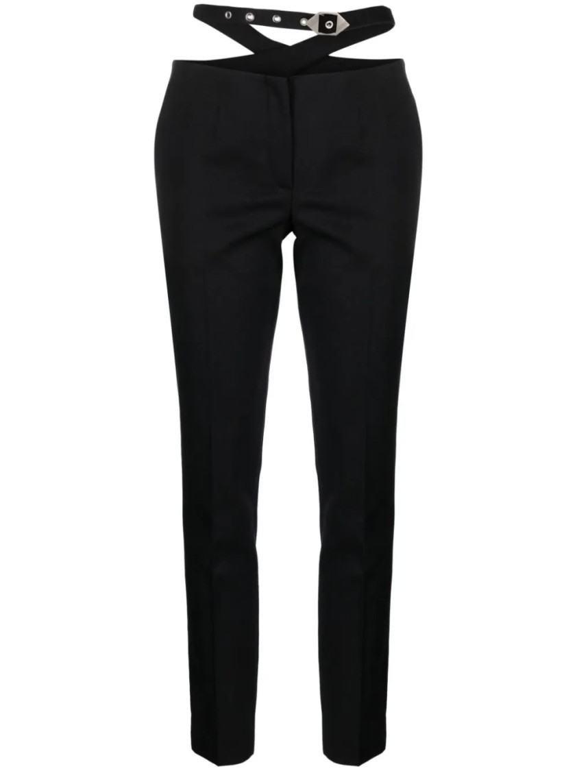 Attico The Cigarette Long Trousers Clothing In Black