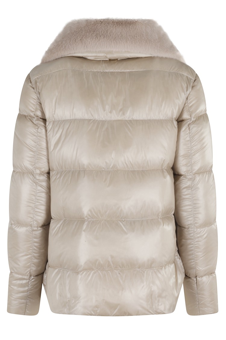 Herno Chantilly Down Jacket With Ultralight Nylon In Neutral