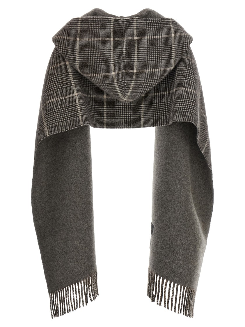 Brunello Cucinelli Hooded Scarf In Gray