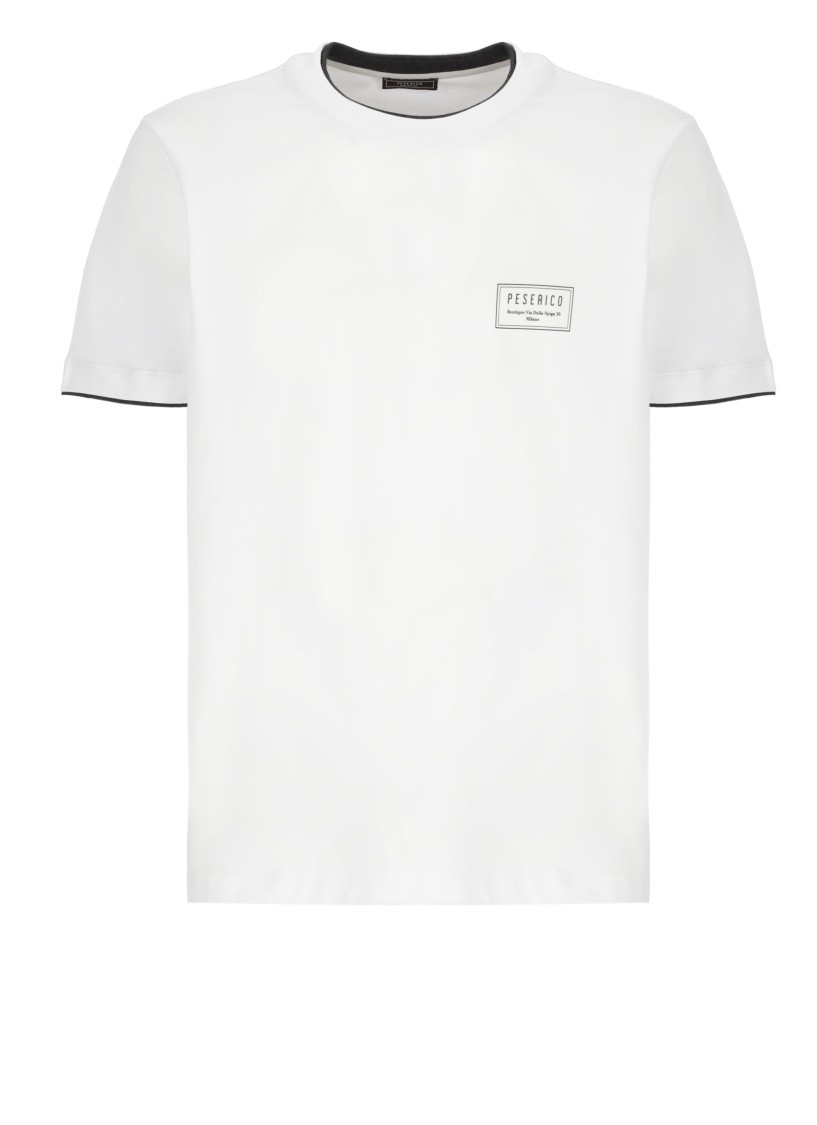 Shop Peserico T-shirt With Logo In White