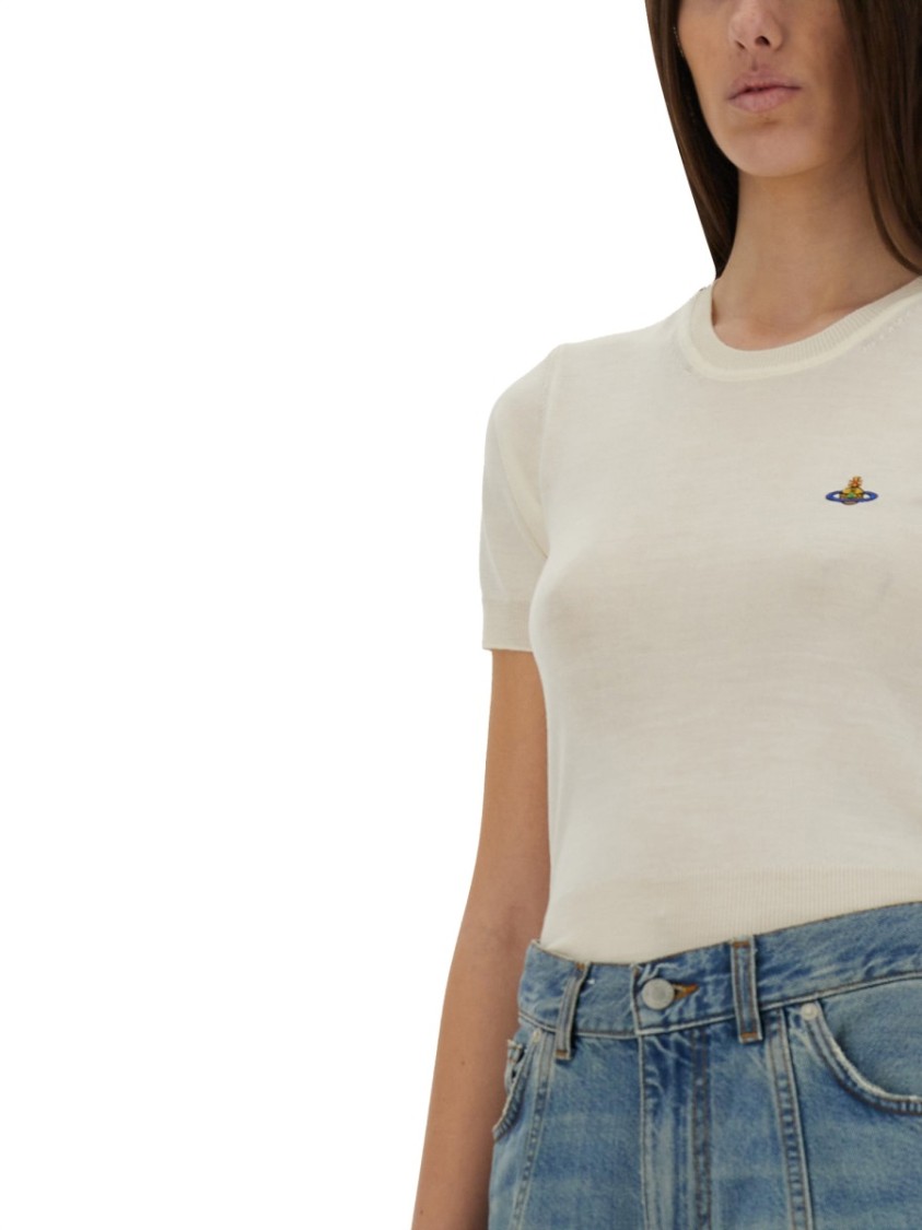 Shop Vivienne Westwood "bea" Top In Neutrals
