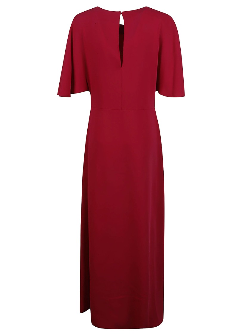 P.a.r.o.s.h . Relaxed Silhouette Evening Dress With Keyhole Back Detail In Red