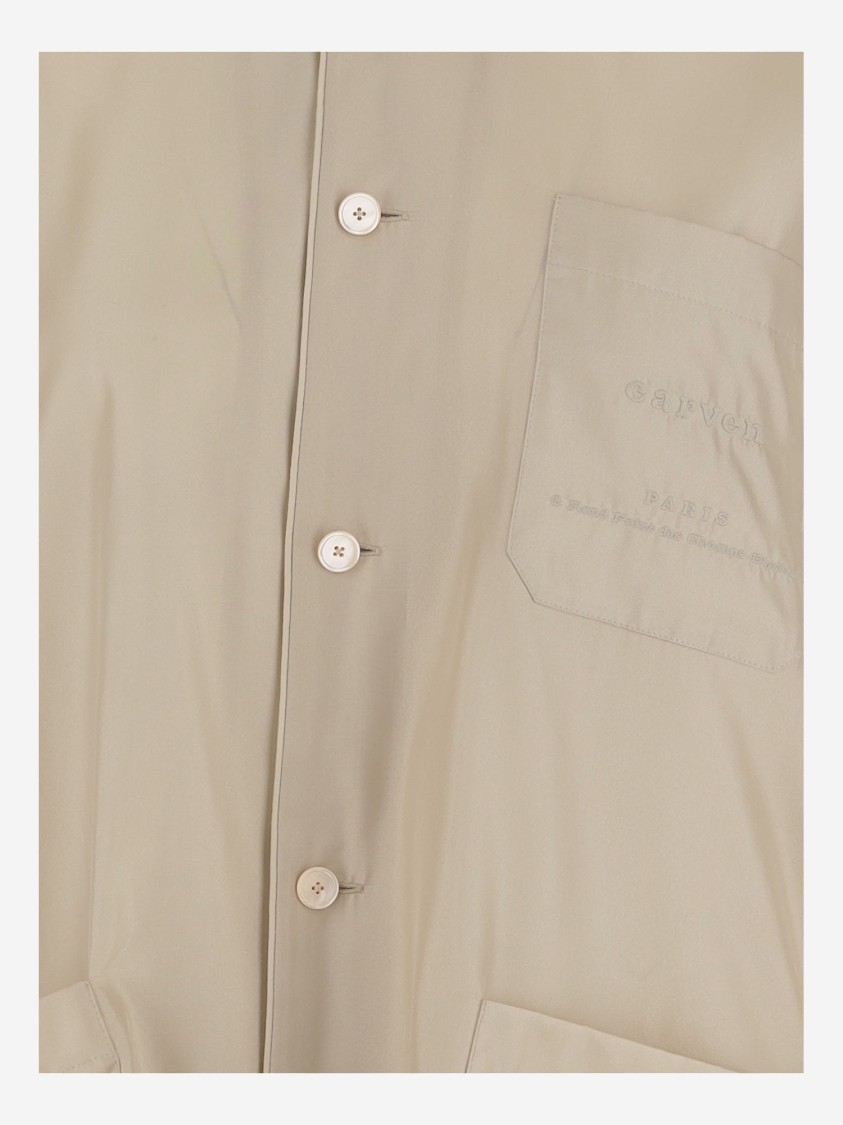 Carven Beige Silk Oversized Shirt In Neutral