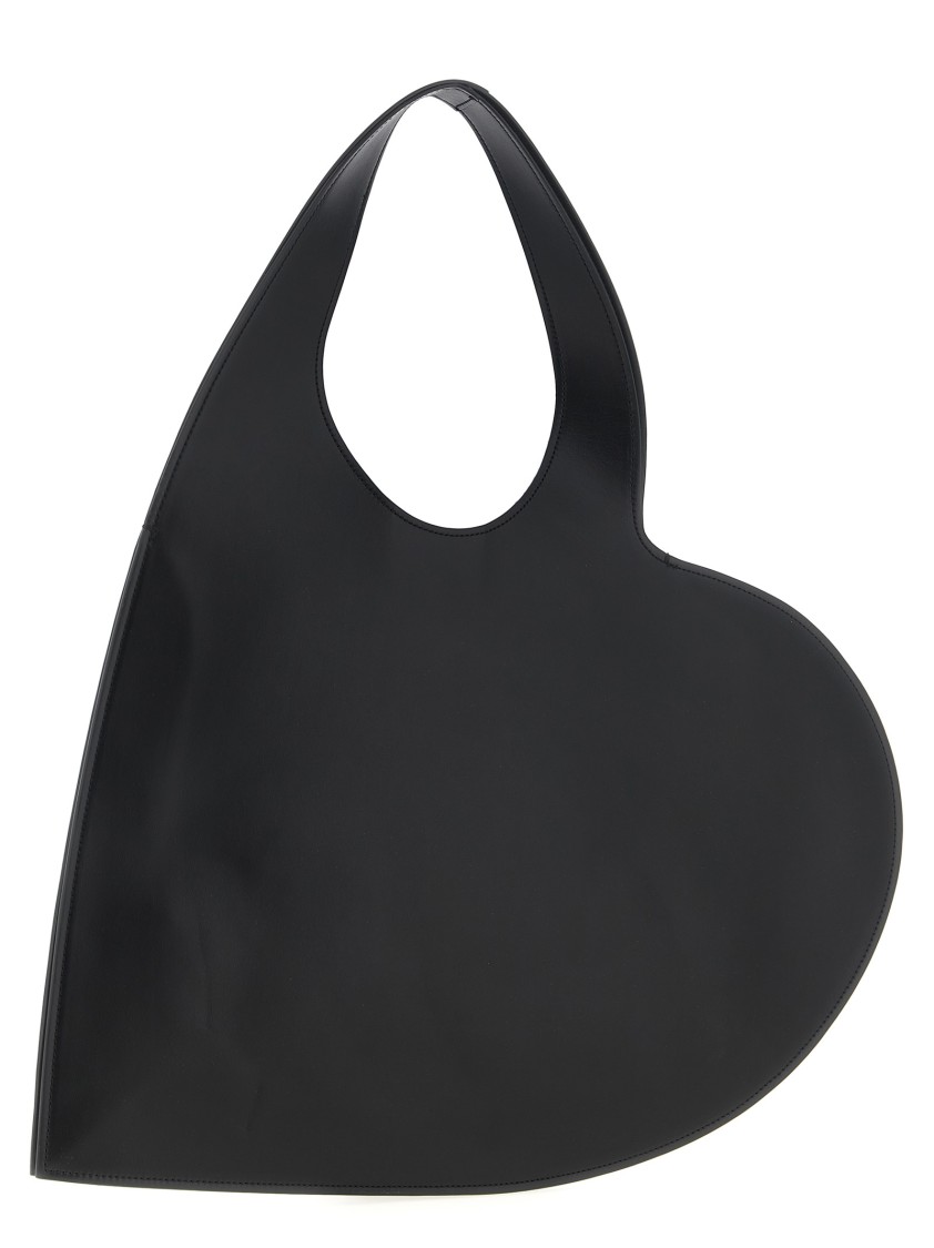 Coperni Double Heart Shoulder Bag In Black