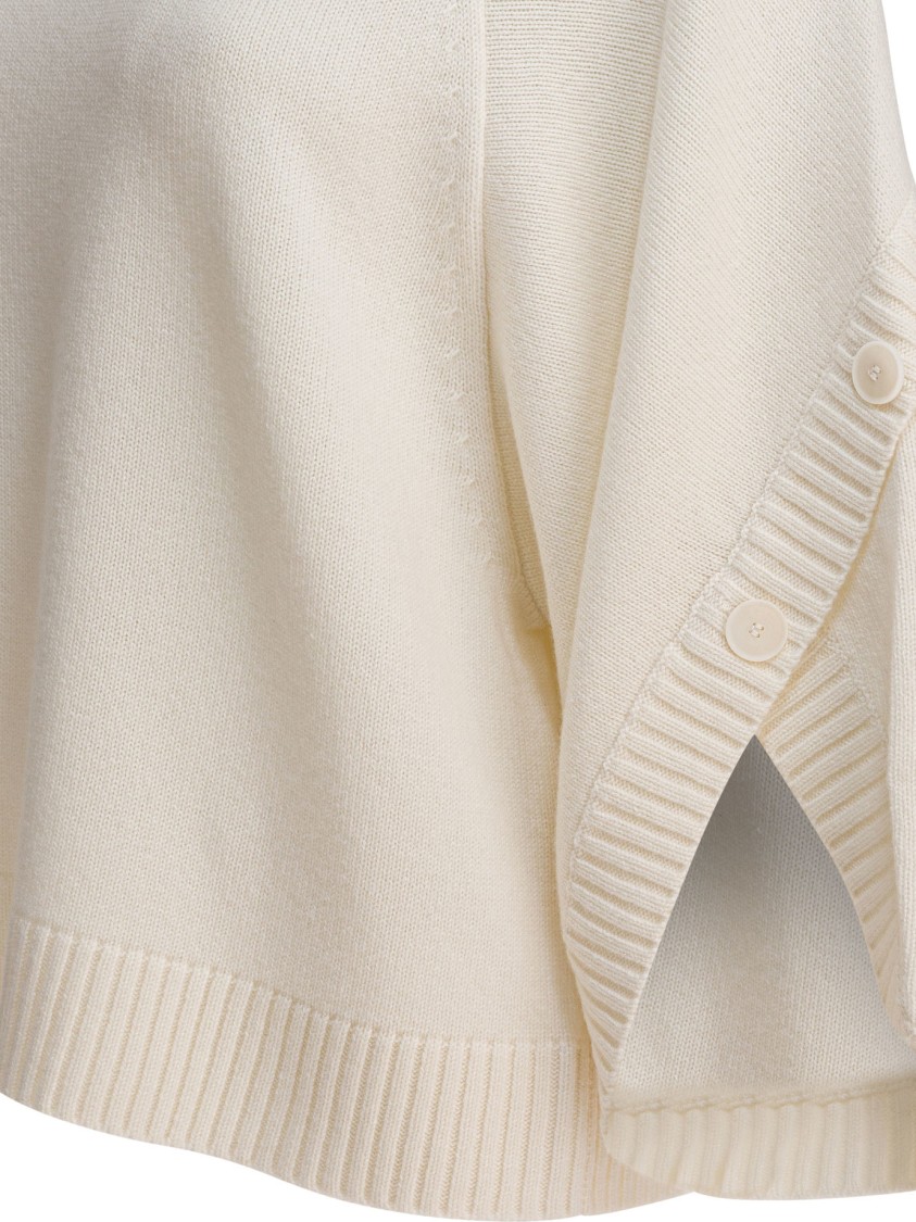Max Mara Wool And Cashmere Over Sweater In Neutral