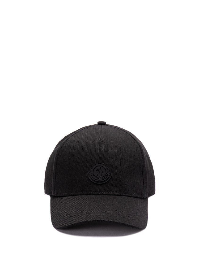 Moncler Black Cotton Baseball Cap