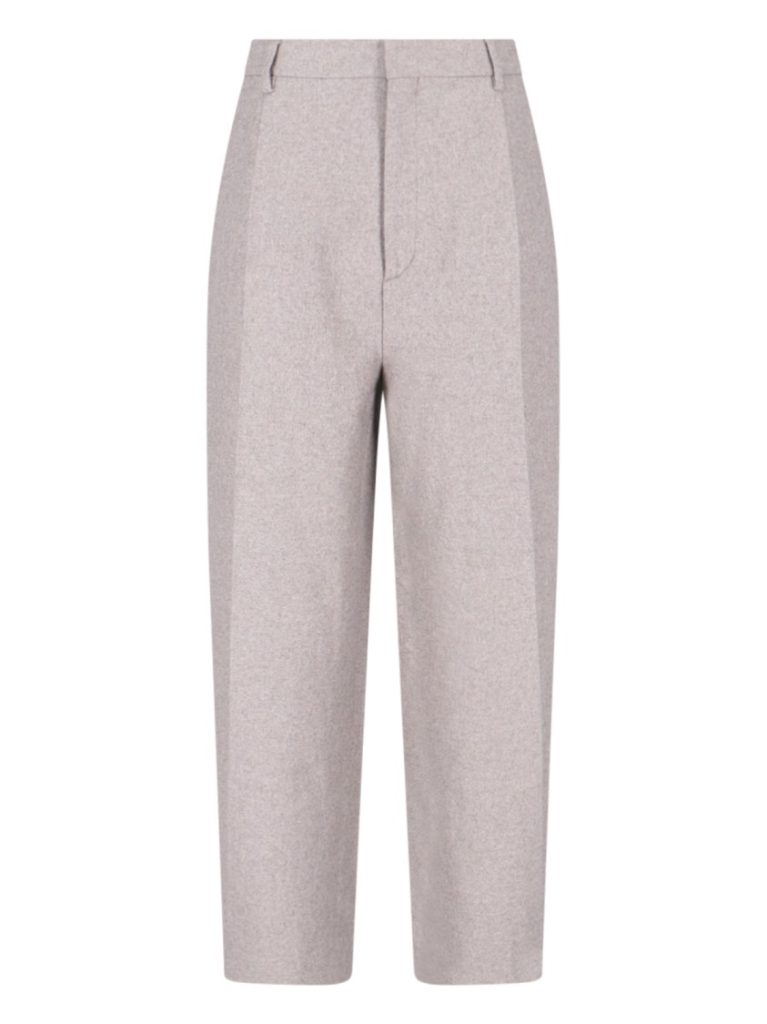 Filippa K K Wide Trousers In Grey Wool Blend
