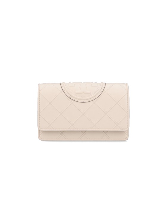 Tory Burch Fleming' Chain Wallet – Ivory In Neutrals