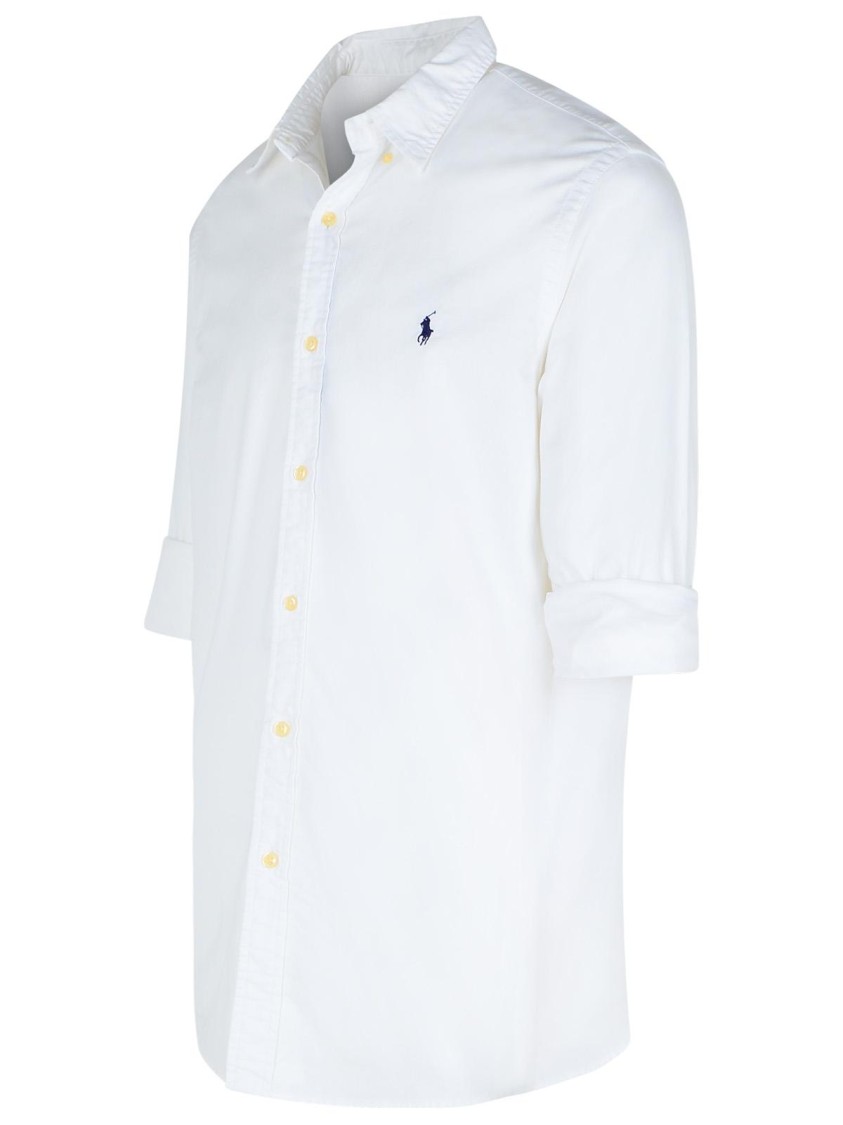 Shop Polo Ralph Lauren White Cotton Shirt