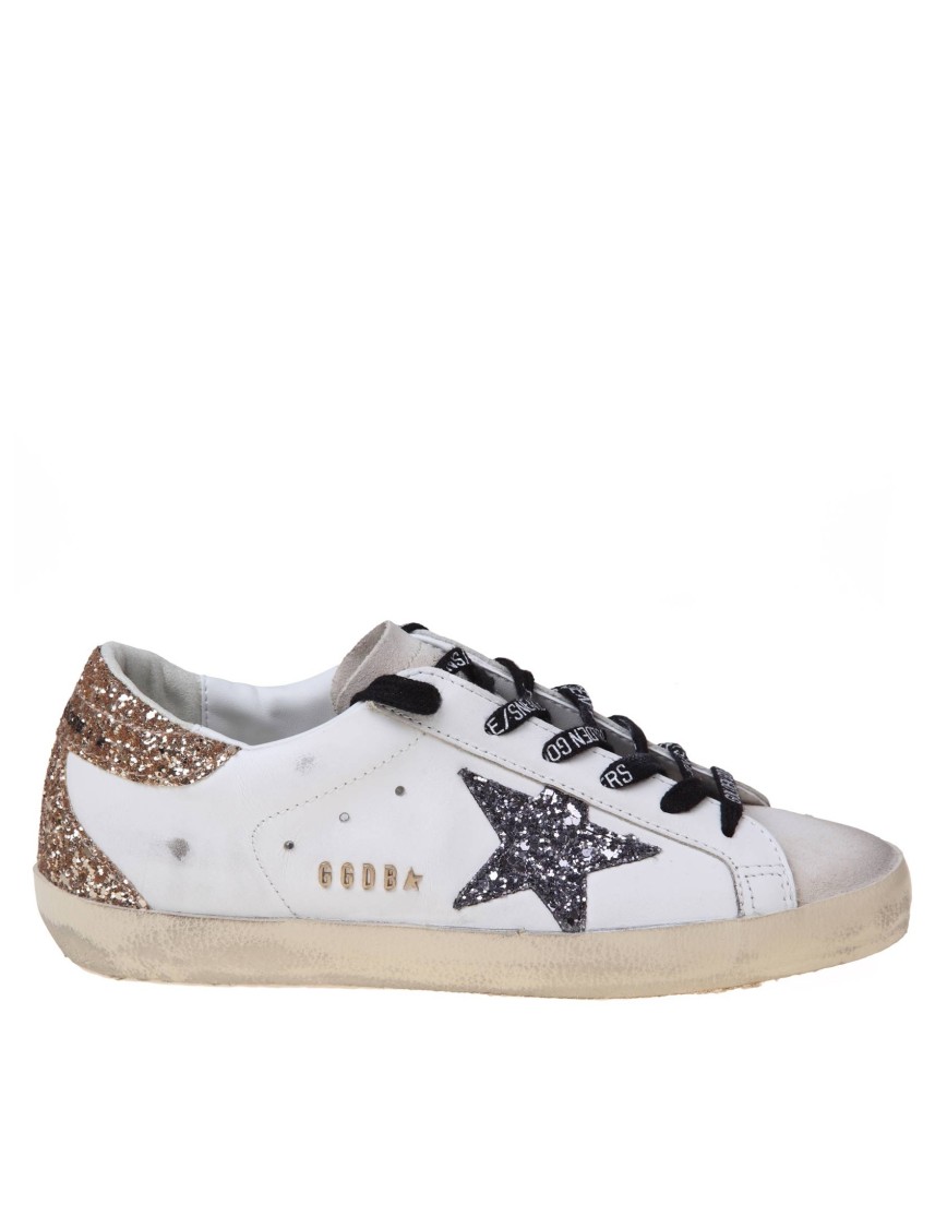 Golden Goose Leather And Suede Sneakers In White