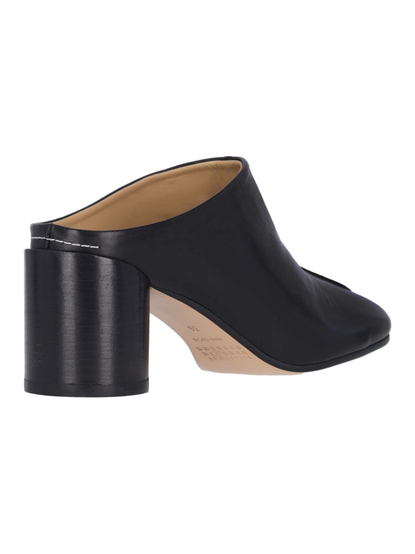 Shop Mm6 Maison Margiela Mm6 By Maison Margiela "stitch-out" Mules – Black