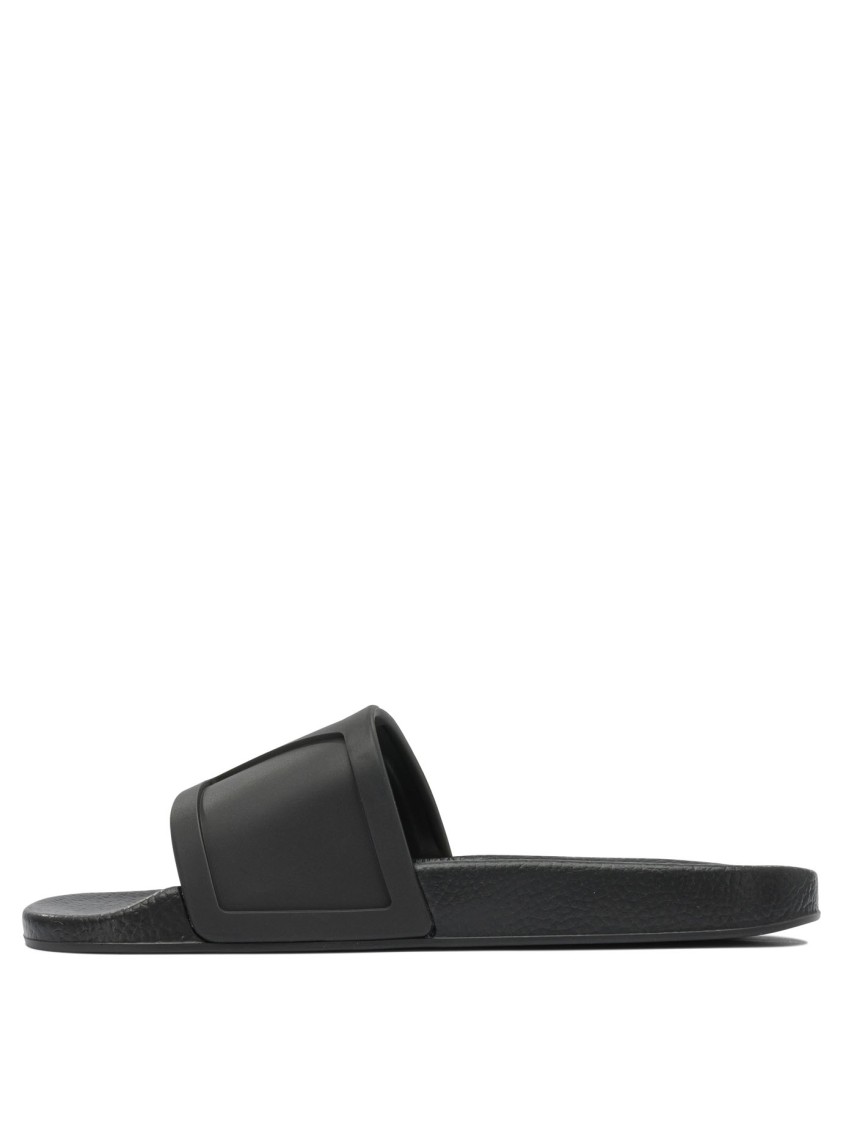 Valentino Pool Slide Coolside Slippers In Black