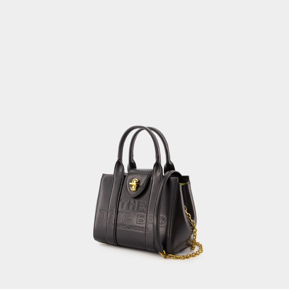 Marc Jacobs The Mini Tote - Leather - Black In Black