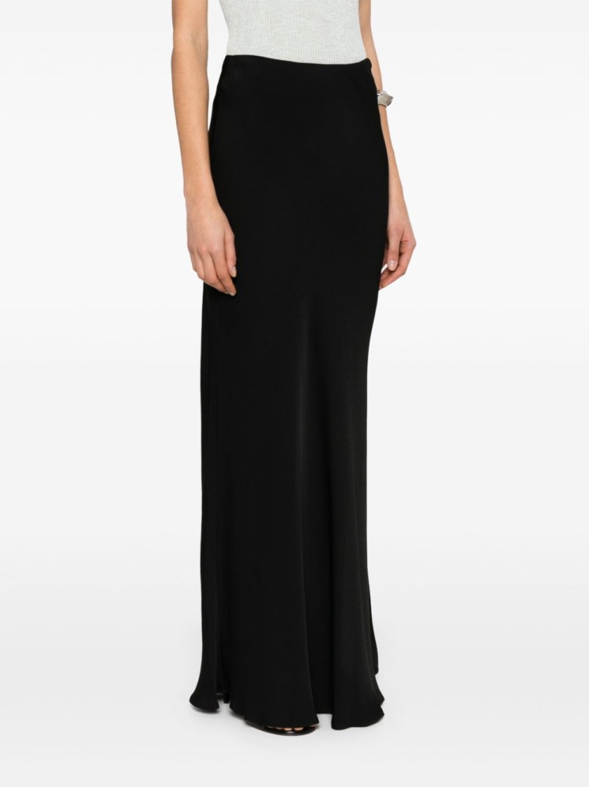 Shop Twinset Twin-set Flowing Black Maxi Skirt