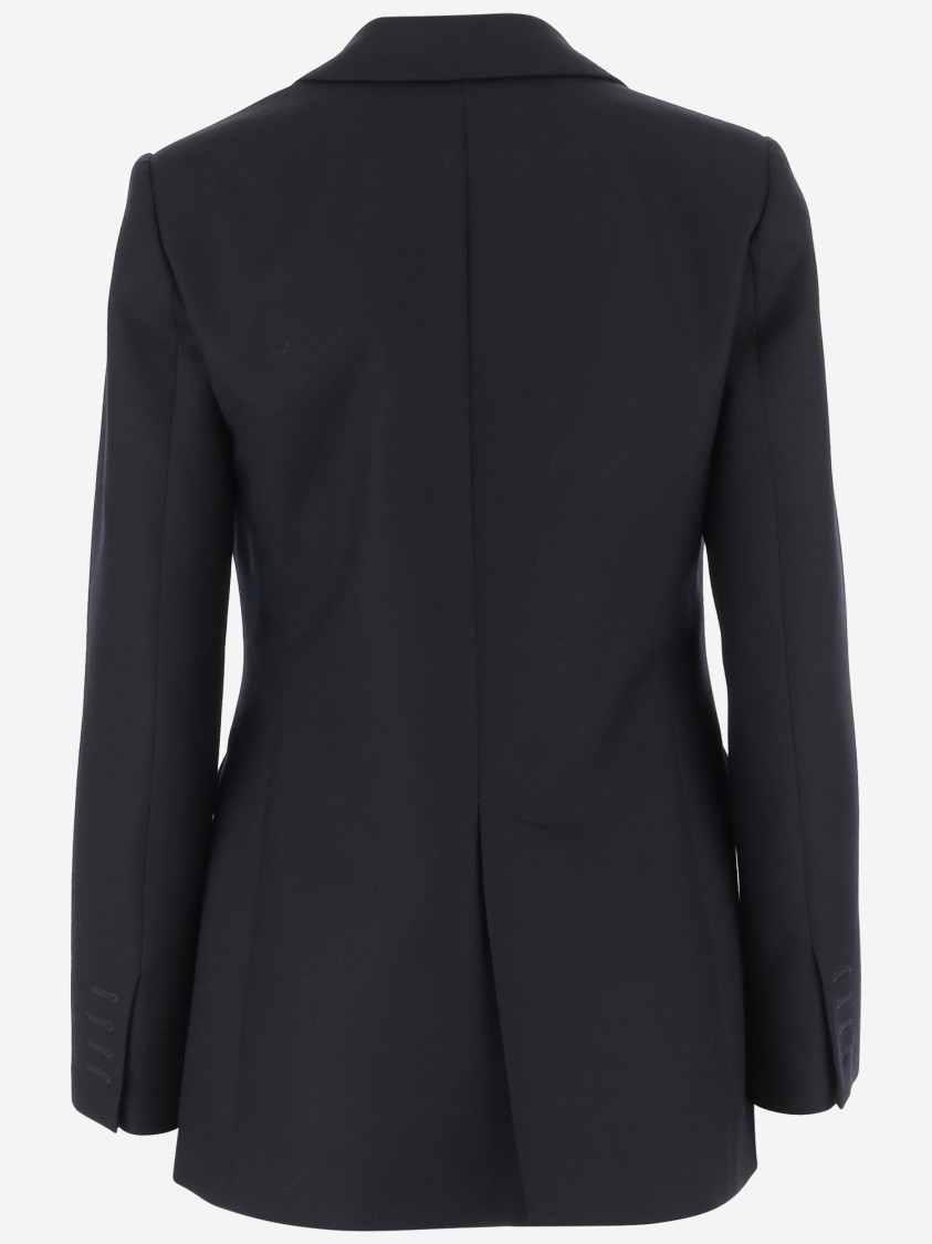 Sa Su Phi Single-breasted Wool Blazer In Black
