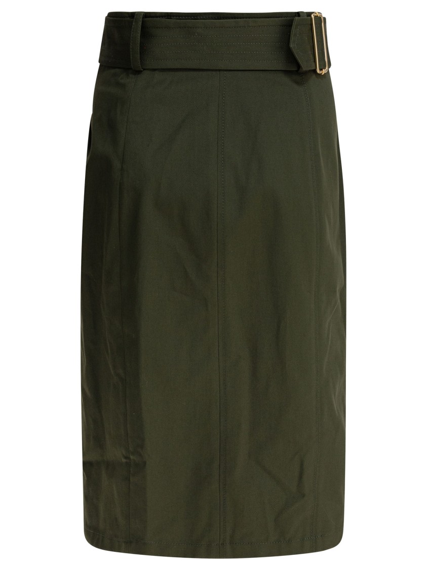 Elie Saab Asymmetrical Wrap Skirt In Green