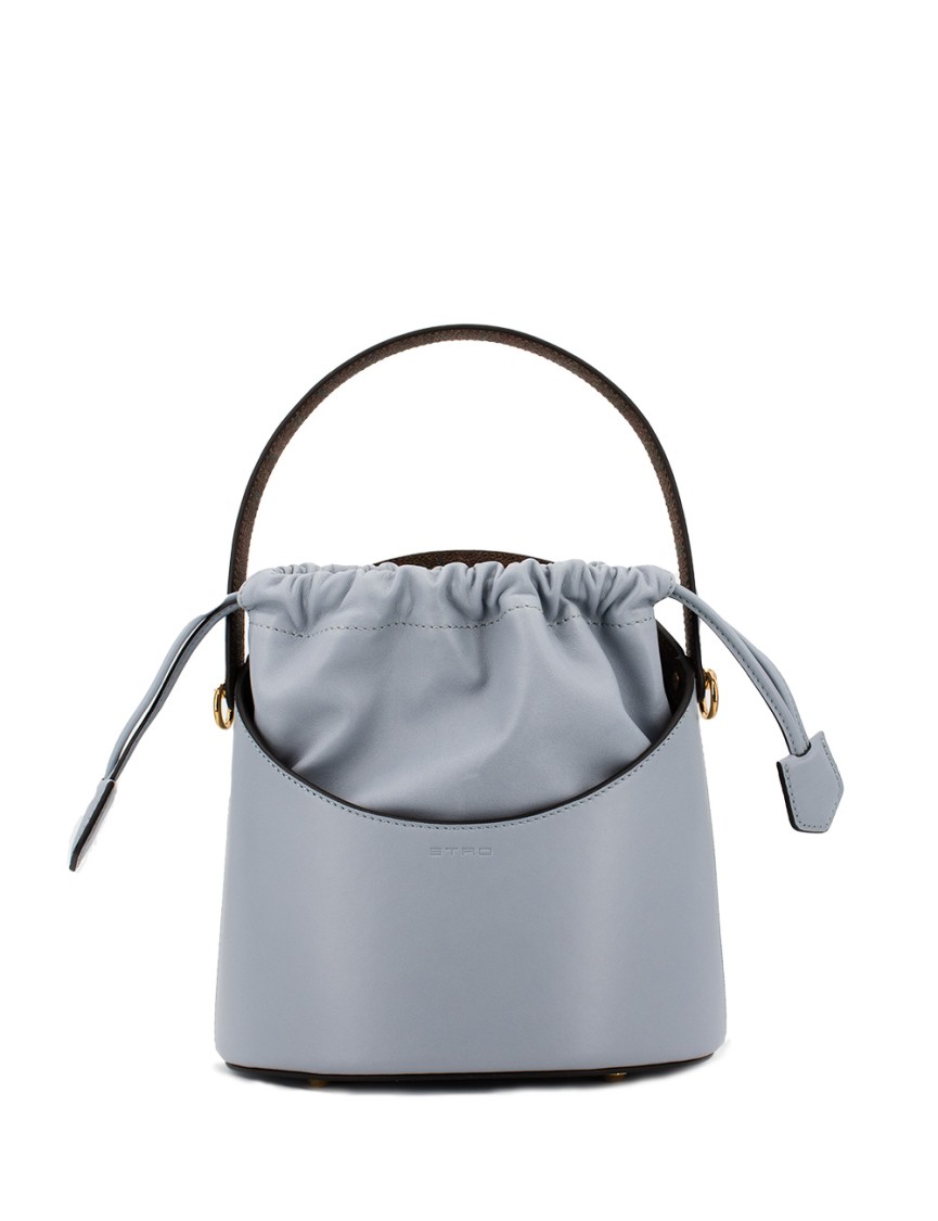 Etro Blue Handbag With Paisley Jacquard Detail In Grey