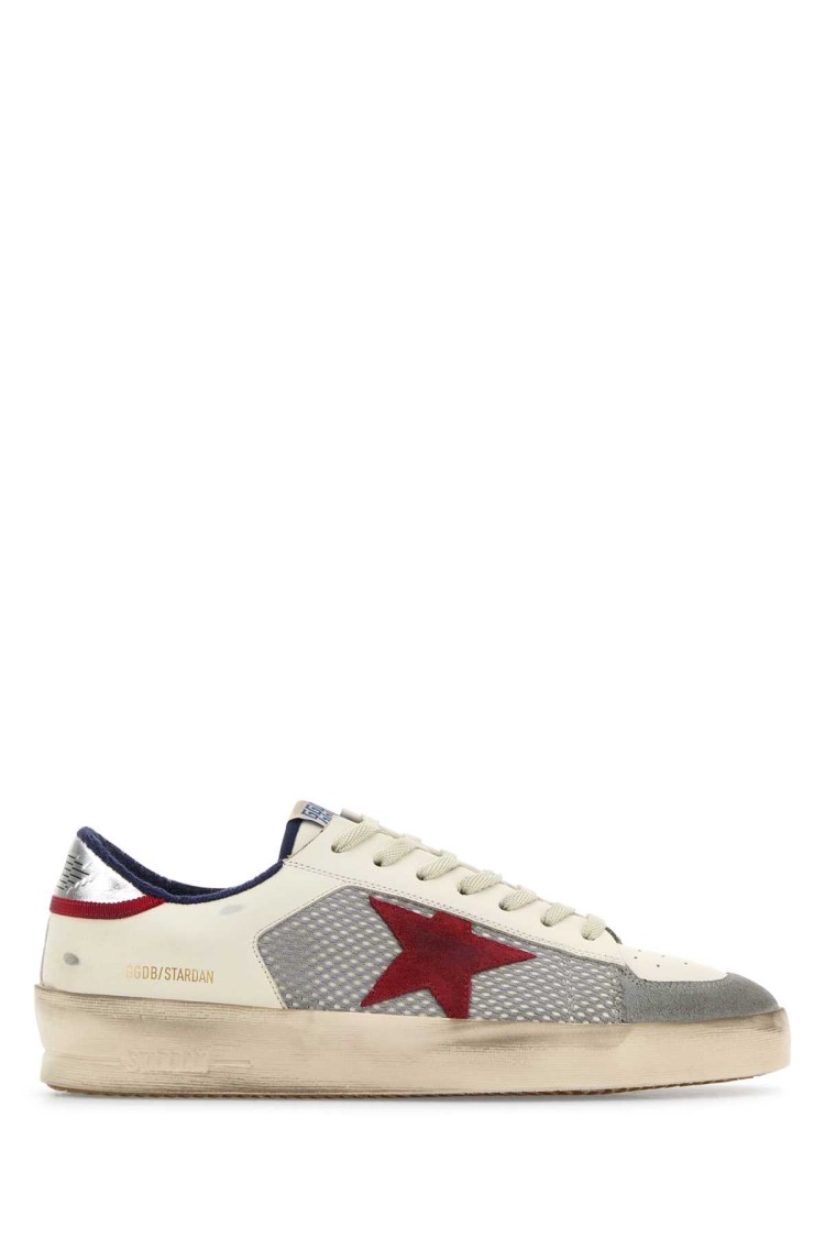 Golden Goose Multicolor Leather And Mesh Stardan Sneakers In Multi