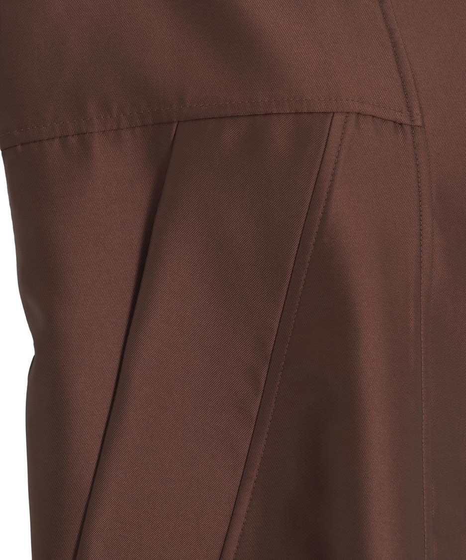 T Coat Brown Oversize Vest With Button Closure In Brown