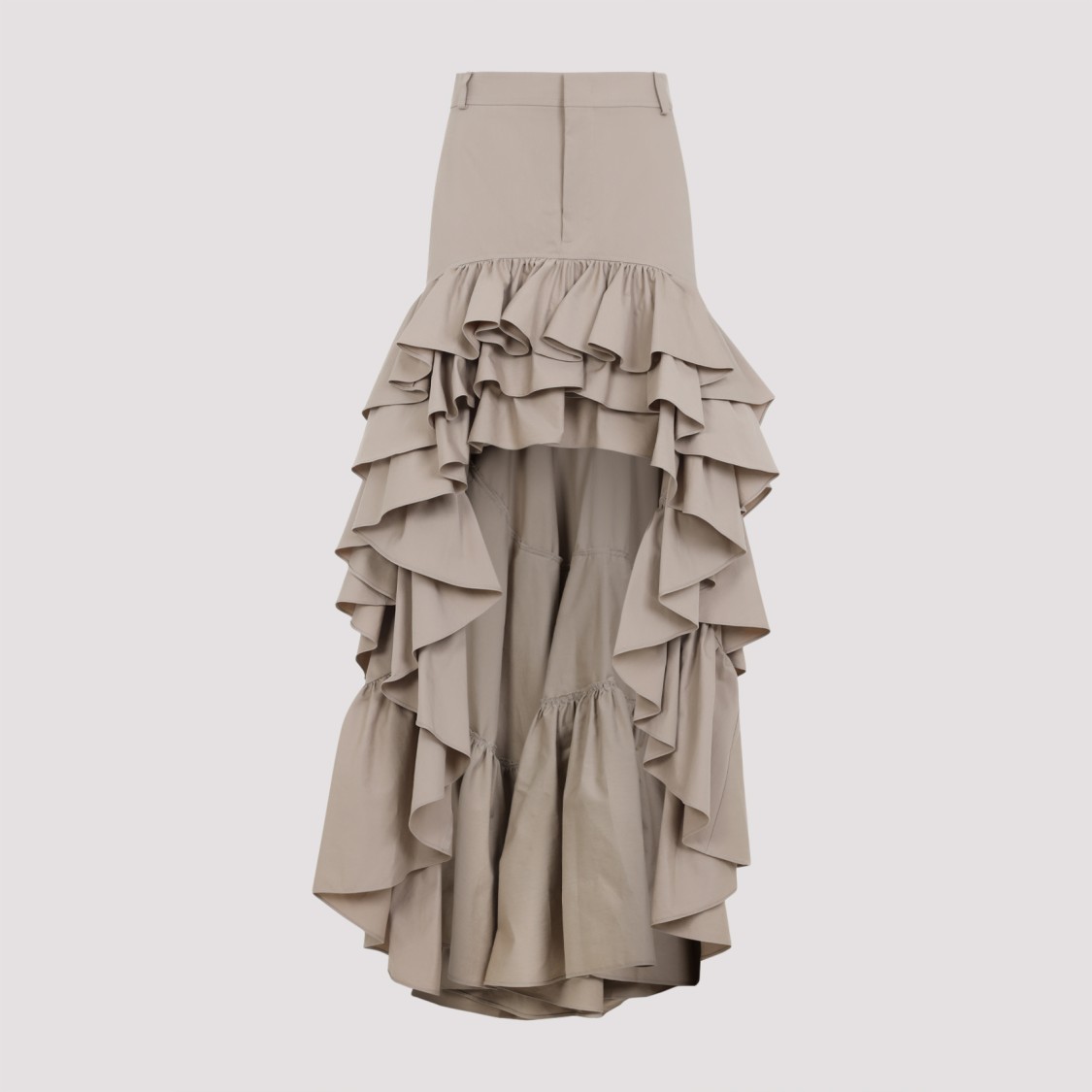 Moschino Skirt With Asymmetrical Ruffled High-low Hem In Grey