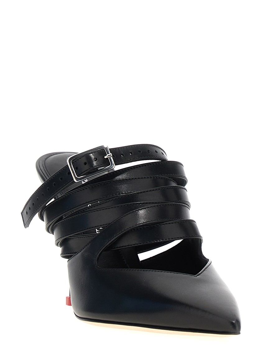 Alexander Mcqueen Mcqueen Strap Mules In Black