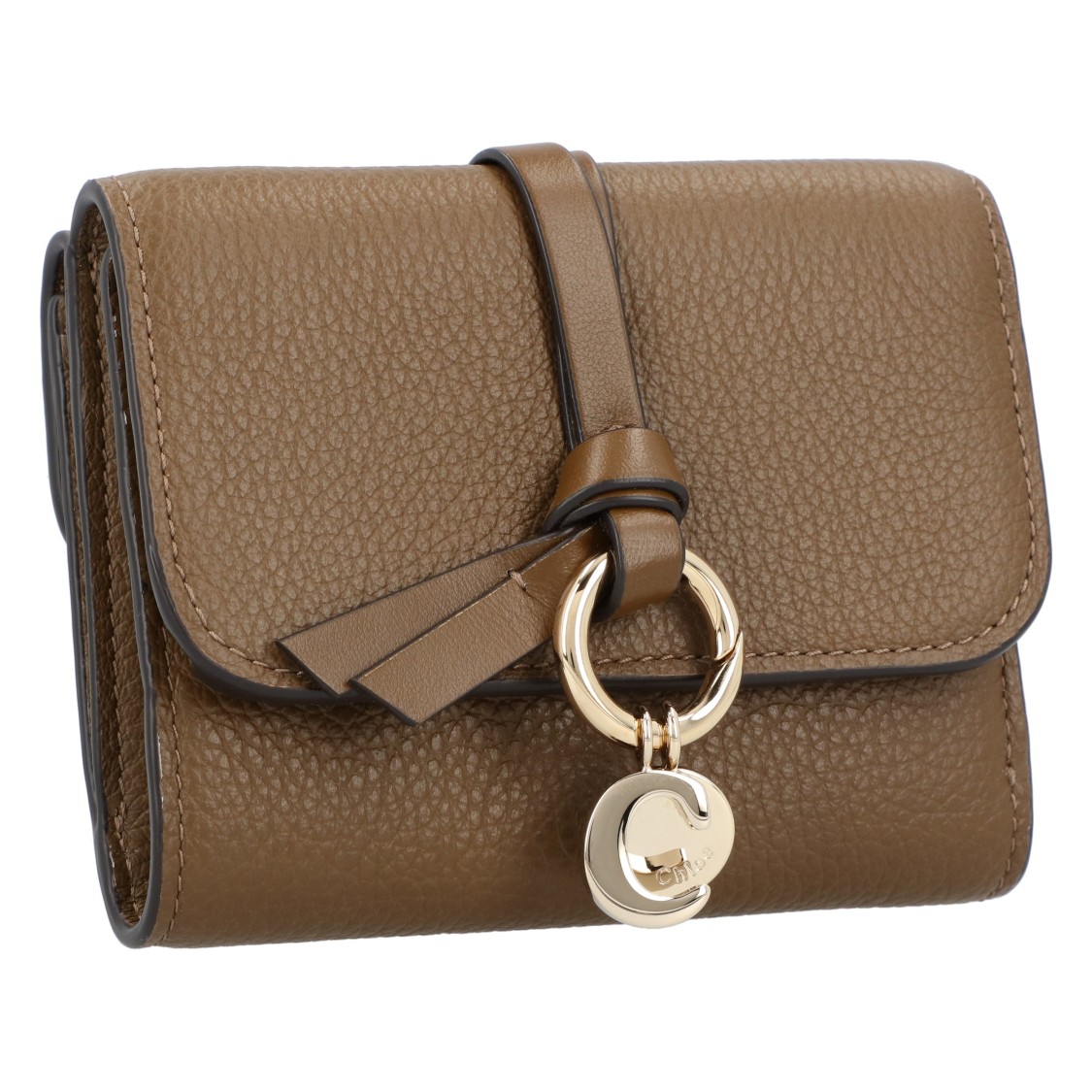 Chloé Alphabet Mini Trifold Wallet In Brown
