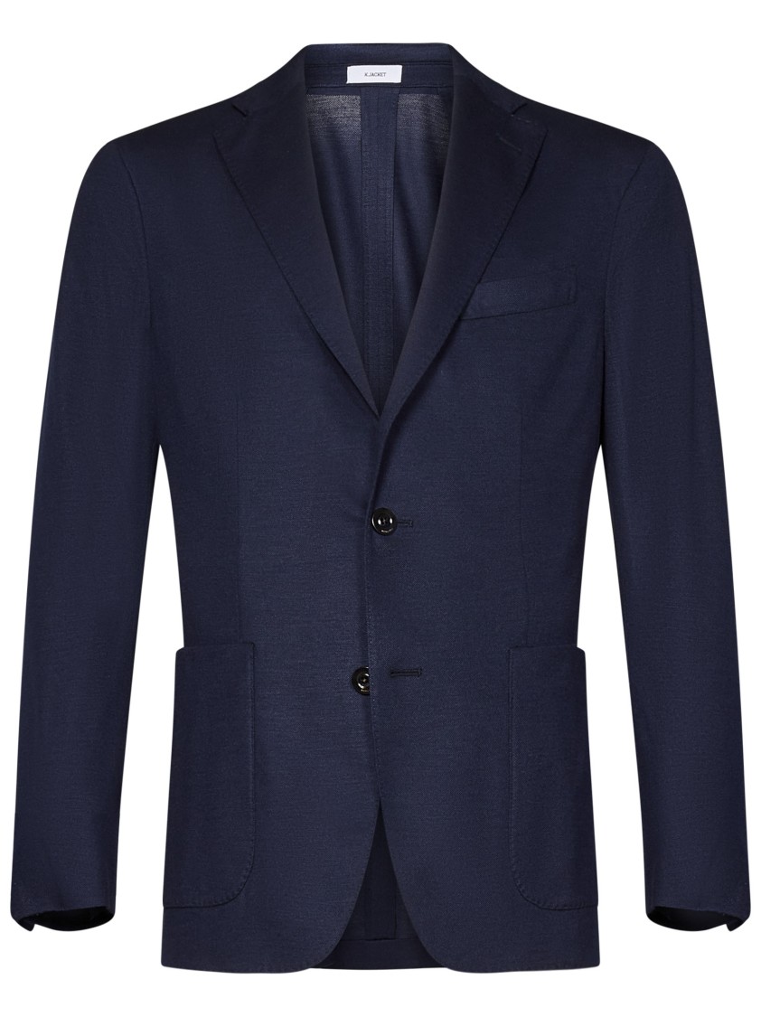 Boglioli Dark Blue Lightweight Luxury Cashmere K-jacket In Black