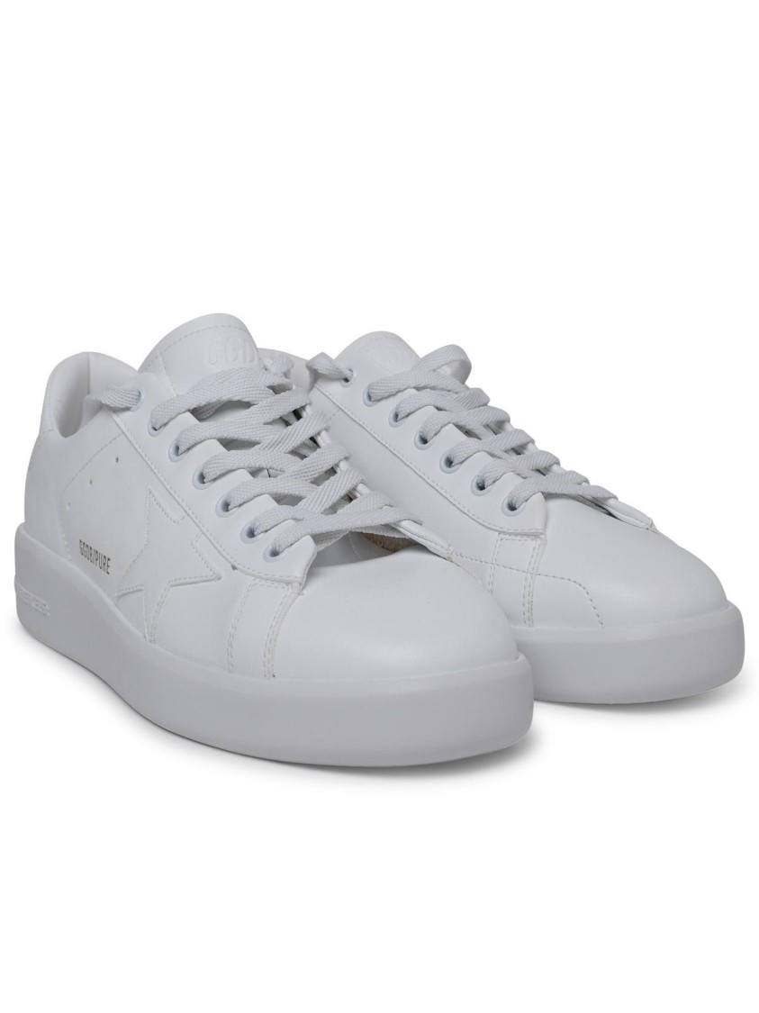 Golden Goose Purestar Sneakers In White Vegan Leather In Multi