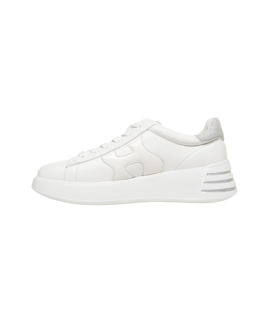 Hogan Leather Sneakers With Glittered Patch