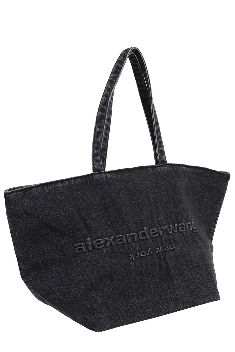 Alexander Wang Punch Tote Bag In Nylon Canvas In Black
