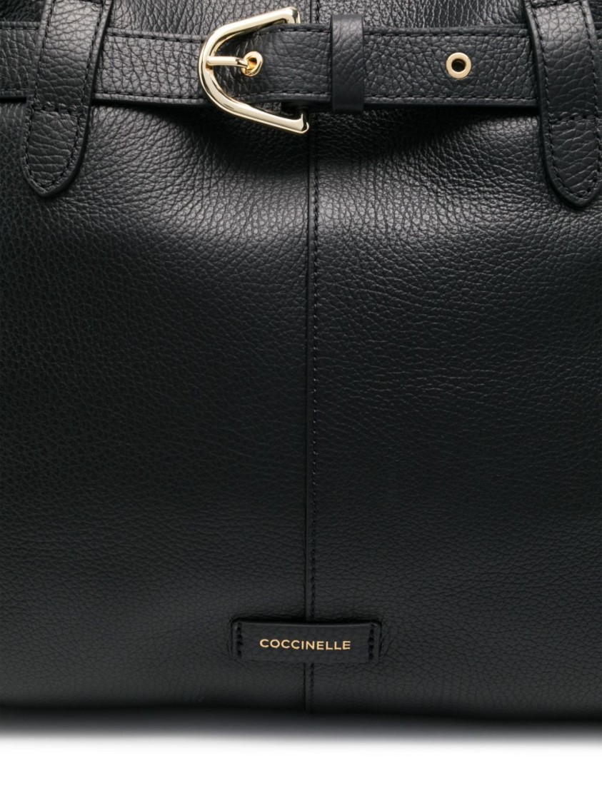 Shop Coccinelle Textured Leather Tote Bag