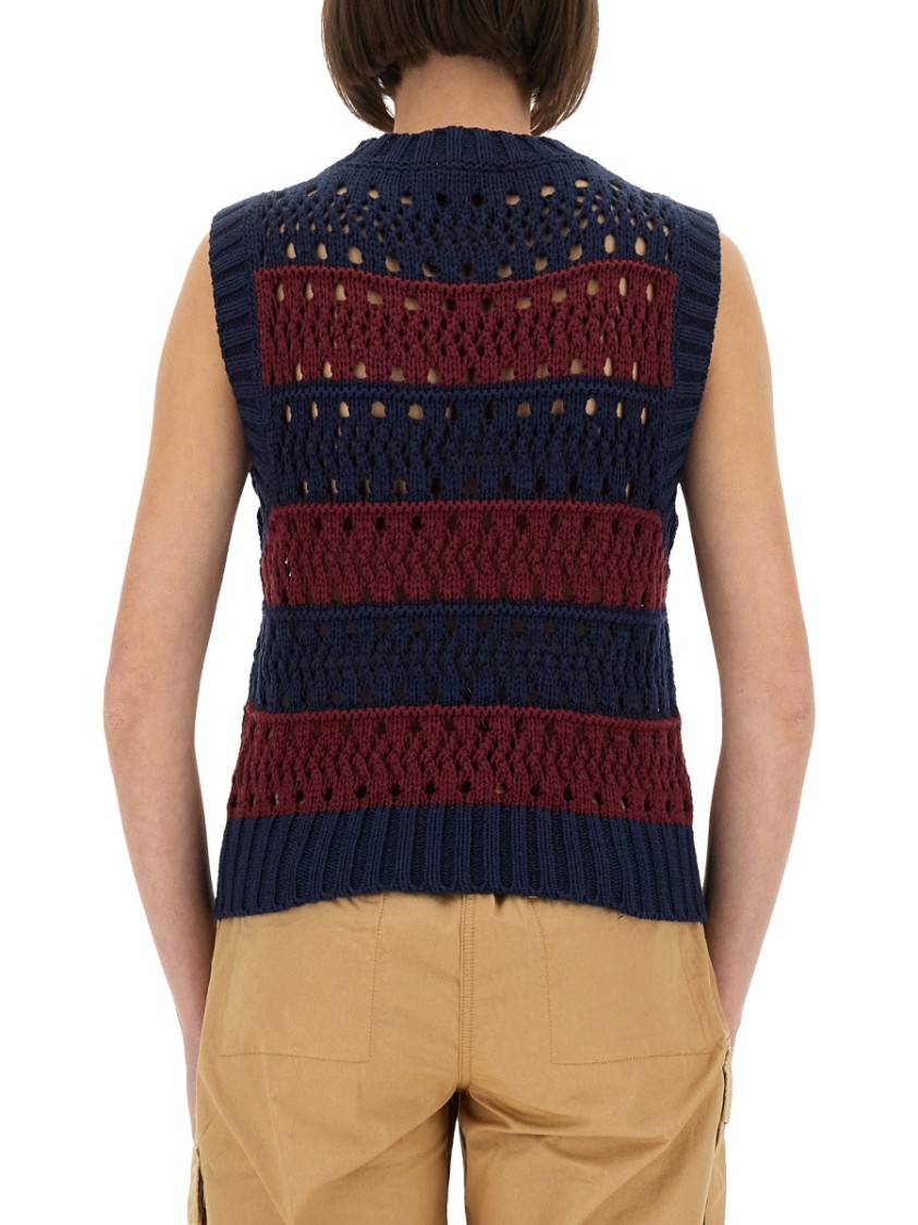 Ganni Multicolor Blue Striped Vest